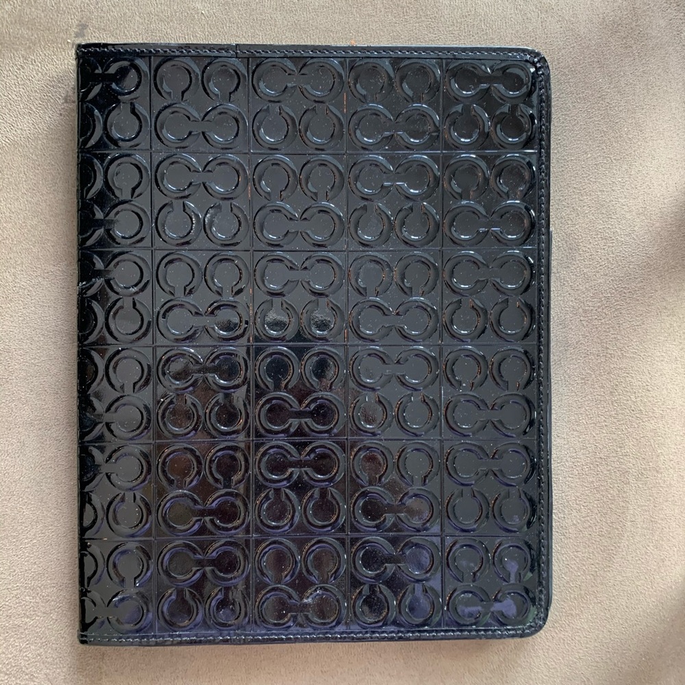 coach iPad case - black EUC